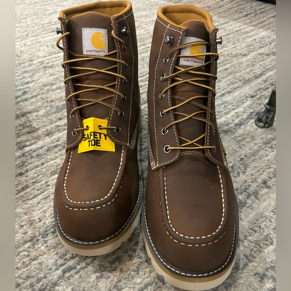 Carhartt Brown Moc Toe Work Boots